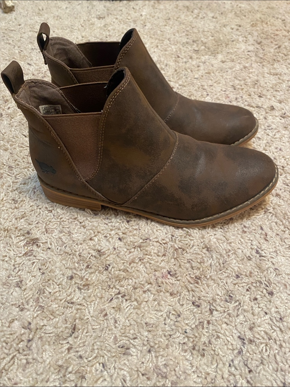 VTG y2K Rocket Dog Brown Chelsea Ankle Booties size 7.5 EUC